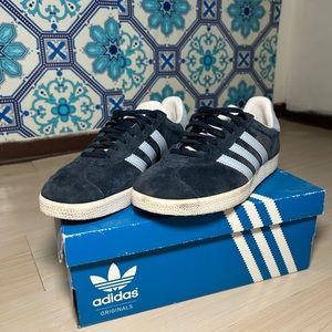 Blue Suede Adidas Gazelle